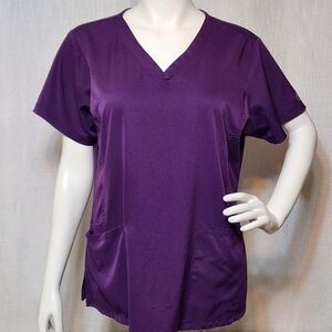 Healing Hands Purple Scrub Top